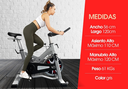 Imagen 9 de 10 de Bicicleta Fija Spinning Profesional Gimnasio 61kg Anti Shock