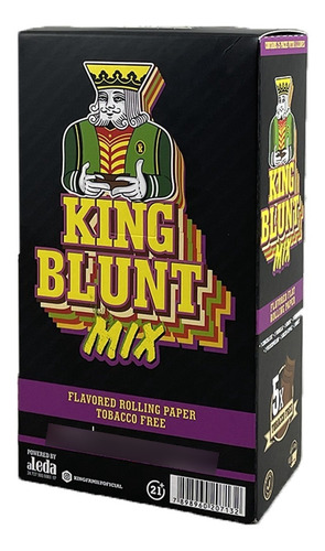 Caixa Seda King Blunt Mix Sabores Atacado 25 Pacotes C/125