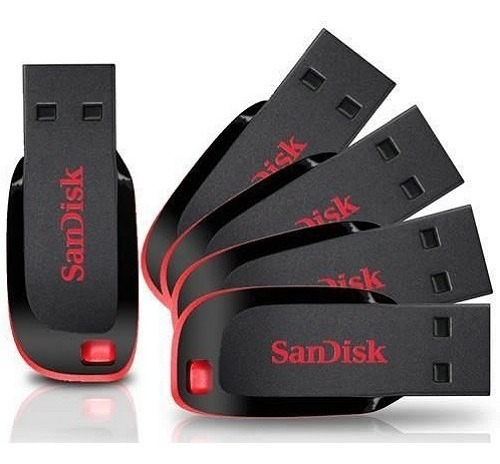 Imagen 2 de 3 de Pendrive Sandisk Cruzer Blade 32gb 2.0 Negro Y Rojo