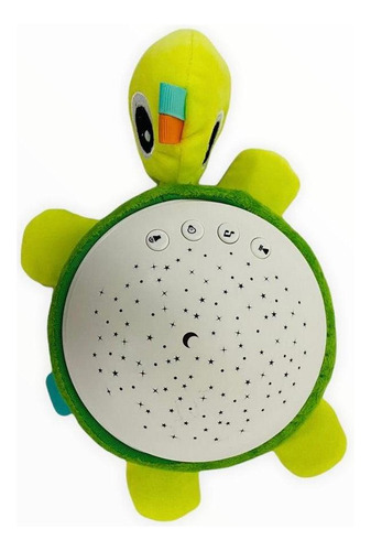 Peluche Animal Proyector De Luz Aeiou Musical Color Verde