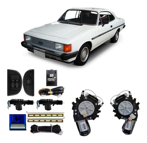 Kit Maquina Vidro Eletrico Trava Opala 2 Portas 83 Em Diante