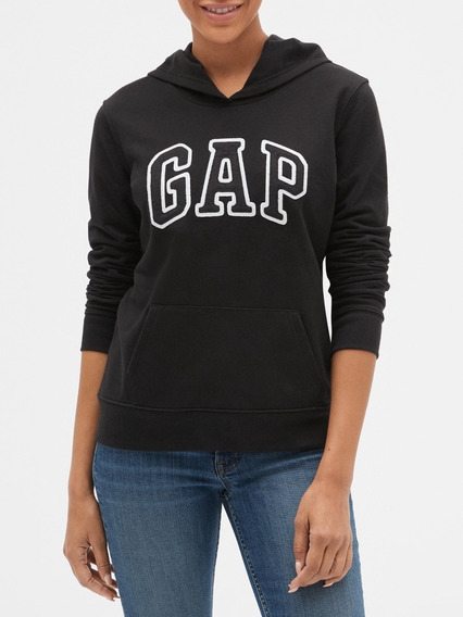 sudadera gap negra mujer