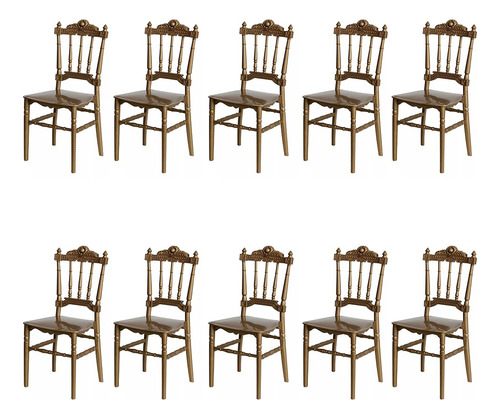 Silla Tiffany Plastica Imperial Eventos Lounge Banquete Estructura de la silla Dorado oscuro