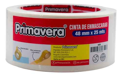 Cinta De Enmascarar Primavera  48 Mm. X 25 Mts.