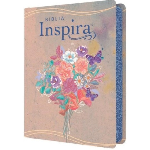 Biblia De Apuntes Inspira Ntv Imitacion Piel Flores Acuarela