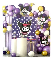 Comprar Set 86 Globos Decoracion Kuromi Globos Kuromi Fiesta Color Violeta Set 86 Piezas Kuromi