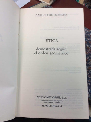 Imagen 3 de 6 de Etica Demostrada Según El Orden Geométrico - B De Espinosa
