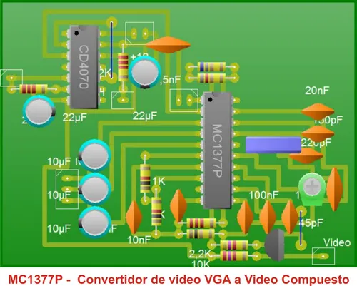 Mc1377 Colot Tv Rgb To Pal / Ntsc Encoder