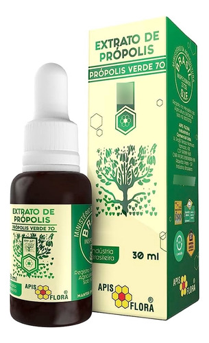Extrato Própolis Verde 70% 30ml 2.5x + Concentrado Apisflora