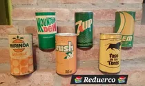 Comprar 6 Latas Antiguas Vacías Años 70 Teem Mountain Dew Y Otras Colección