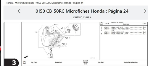 Faro Invicta 150 Honda Faro 2012-2013