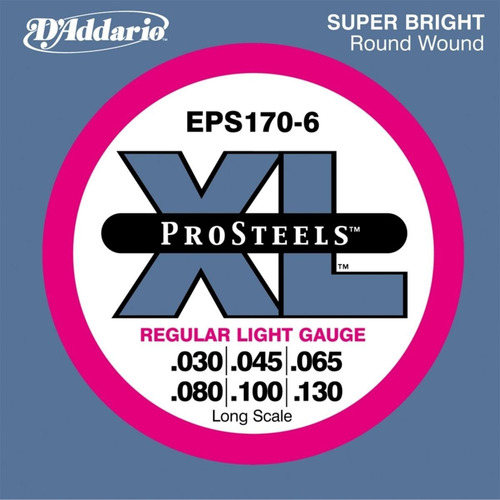 Cuerdas para bajo eléctrico 4:4 D'Addario EPS-170-6