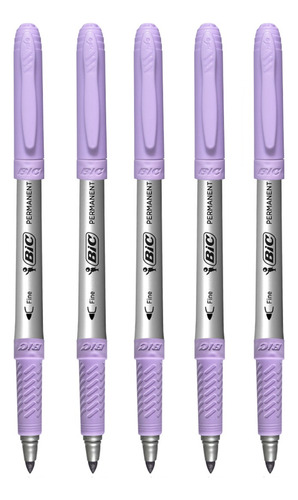 5 Plumon Marcador Permanente Tipo Sharpie Morado Violeta