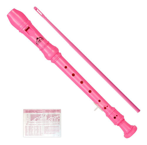 Eastrock Grabadora De Instrumento Aleman Estilo Soprano Rosa