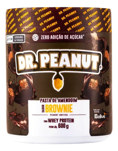 Fórmula Para Melhorar Suas Dietas - Pasta Dr Peanut 600g Sabor Brownie