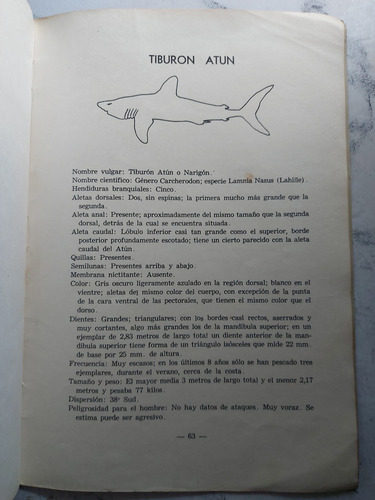 Tiburones En El Mar Argentino. Secretaria De Marina. Ian 632 (Usado)