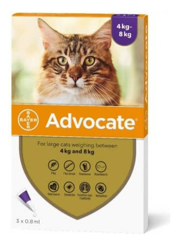 Advocate Para Gatos Grandes 4 A 8kg