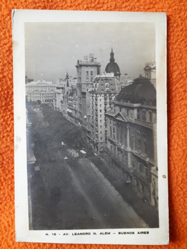 Antigua Postal De La Avenida Alem De Buenos Aires 