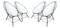 Comprar Combo 4 Sillas Acapulco Pvc Tejida Varios Colores Exteriores