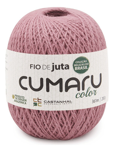 Fio De Juta Color Cumaru Castanhal 200g 361mts Cor Rosa