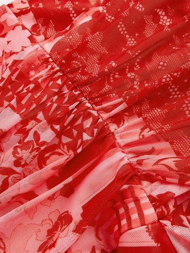 Vestido Estampado Microtul Importado Asimétrico Aesthetic