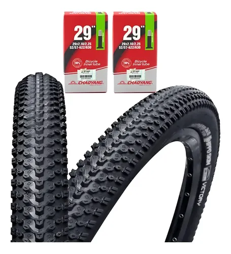 Pack 2 Cubiertas Bicicleta Chaoyang R29 + Cámaras Rodado 29 Negro ...