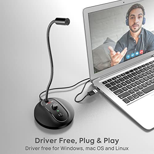 Microfone Usb Com Botão Mudo