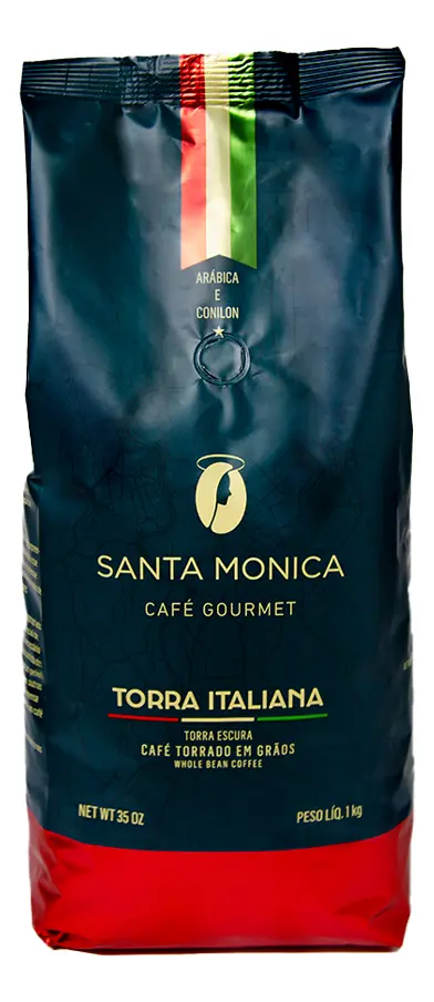 Café Gourmet Em Grãos Torra Italiana 1 Kg - Santa Mônica