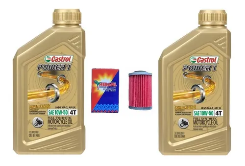 comprar Kit 2lt Castrol Sintetico 10w50 + Filtro Ktm\u002Fbajaj\u002Fhusqvarna