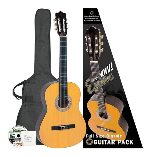 Guitarra Acustica Pack / Encore / Classic 4/4 / Lemmy Rock