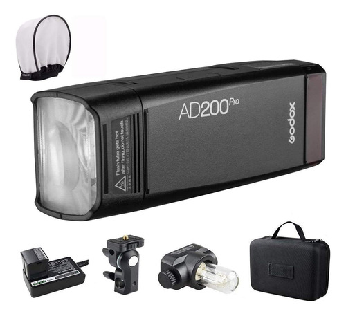 Flash Estroboscópico Godox Ad200 Pro, Compacto, 5600k, 200ws