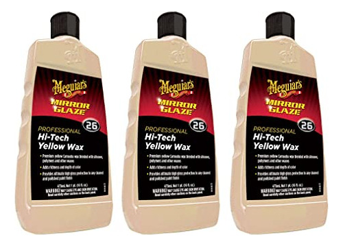 Meguiar's Hi- Tech Yellow Wax (no. 26) Mirror Glaze 16 Fl. O