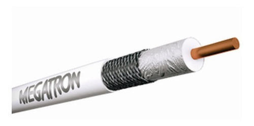 Cabo Coaxial Rg59 - 67% Malha -- Bobina 300 Metros Branco