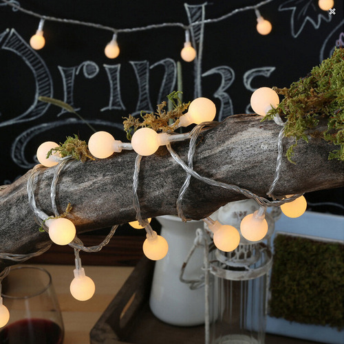 Cadena De Luces Usb Tipo Bola: Habitación, Fiesta, Lámpara D