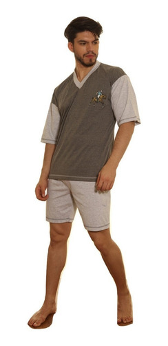 Imagen 3 de 7 de Pijama Hombre Jersey Con Estampa 100% Algodon