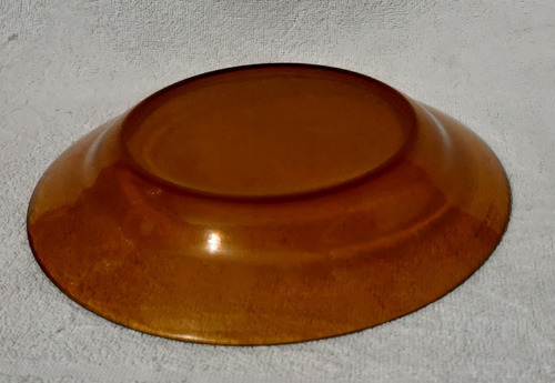 Antigo Prato Fundo Déc. 80 Vidro Duralex Caramelo- 12770ng (Usado)