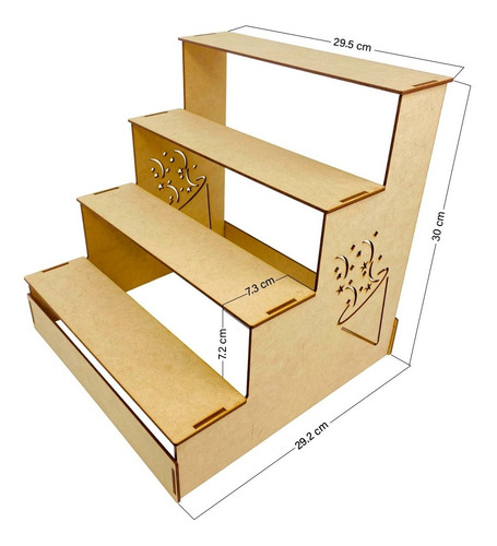 Imagen 6 de 10 de Kit Candy Bar Mdf Mesa De Postres Dulces Mobiliario Fiesta