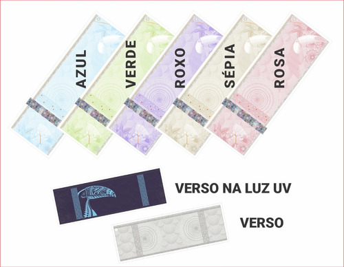 2000 Ingressos De Segurança Papel Moeda 150x50mm 08 P/ Folha