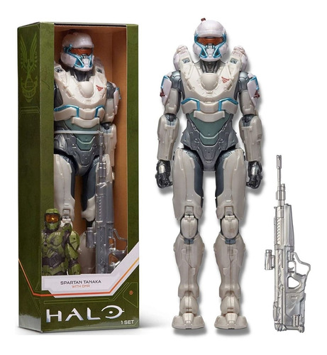 Boneco Halo 30 Cm - Figura Spartan Tanaka E Acessório - Wct