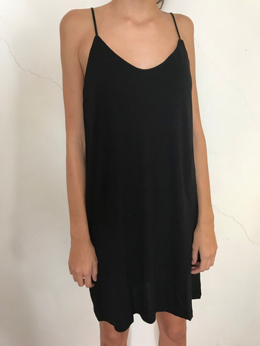 Vestido Solero  Negro Hym Importado Usa Viscosa Nuevo