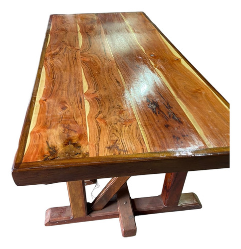 Mesa De Quincho En Madera Maciza Quebracho Colorado Laqueada