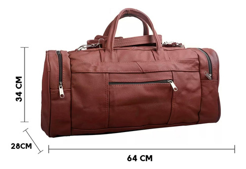 Maleta De Viaje 100% Piel Resistente Deportiva Extra Grande