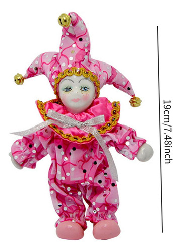 Muñeca Arlequín, Linda Muñeca Triangular, Hecha A Mano,