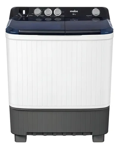 Lavadora Semiautomática 18 Kg Doble Tina Mabe Lmdx8124hbab0 Color Blanco