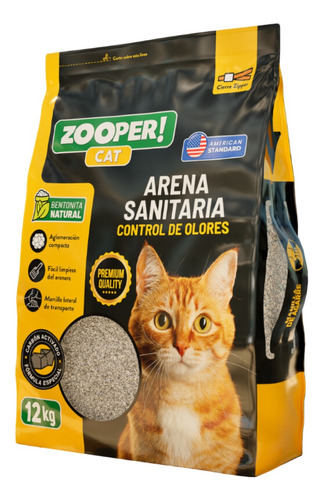 Arena Gato Control De Olores Aglutinante 12kg Zooper Cat