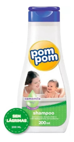 Kit Com 4 Frascos Shampoo Infantil Pompom Camomila De 200ml