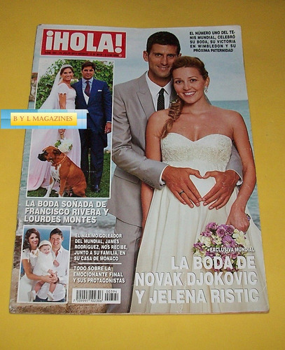 Novak Djokovic Revista Hola James Rodriguez Shakira Pique