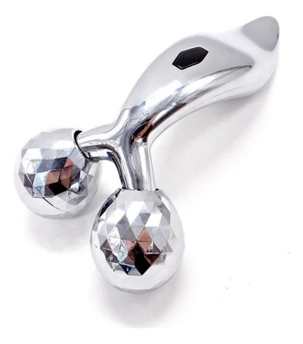 Masajeador Roller 3d Corporal Y Facial Premium Color Plateado
