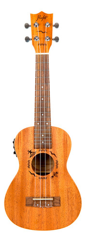 Flight Duc523eq Mah/mah Ukulele Electroacustico Concierto Color Marrón Claro