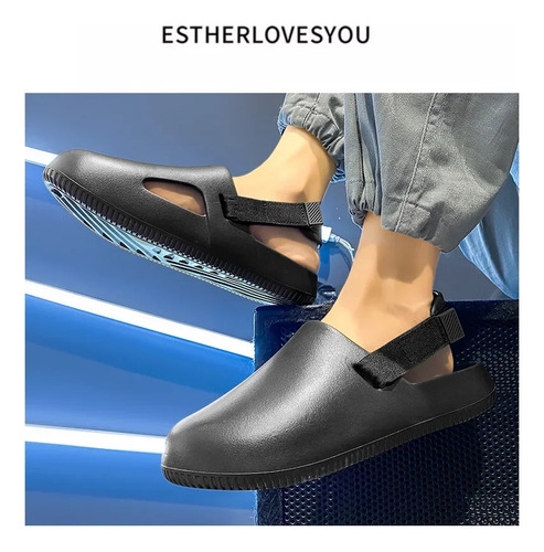 Sandalias De Playa Para Hombre, Pantuflas Extraíbles, Estilo